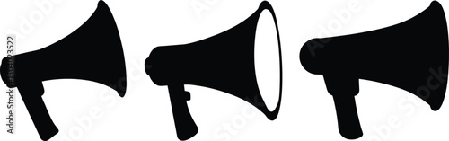 megaphone icon, megaphone loudspeaker silhouette vector