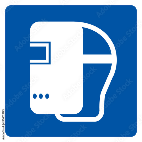 Wear Welding Mask Symbol Sign,Vector Illustration, Isolated On White Background Label. EPS10
