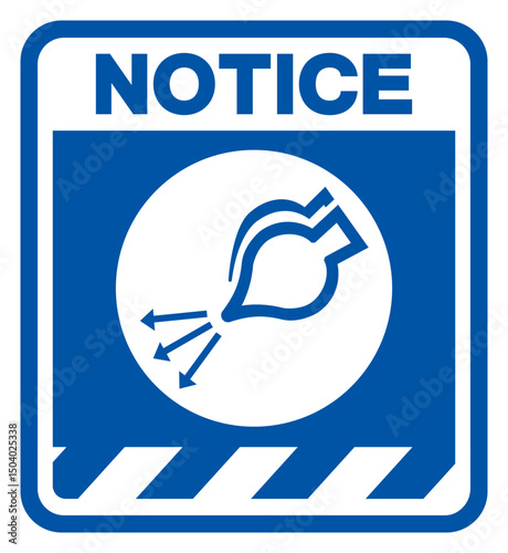 Notice Start Air Supply In Launch Sequence Symbol Sign, Vector Illustration, Isolate On White Background Label. EPS10
