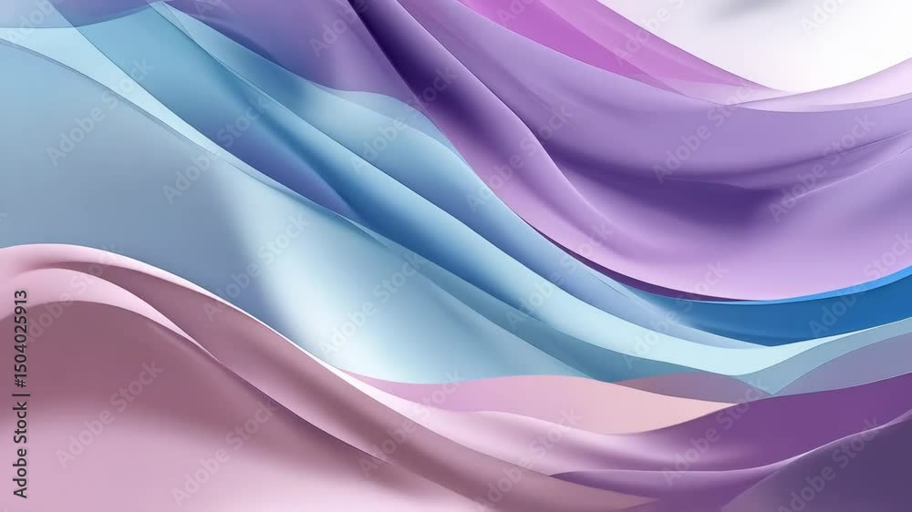 Swirling abstract fabric background with smooth curves in soft shades of pink, blue and purple tones for gentle, dreamy textures. Swirling abstract fabric background with smooth curves in soft shades of pink, blue and purple tones for gentle, dreamy textures.