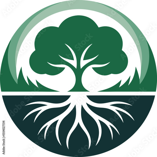 Tree Roots Emblem logo