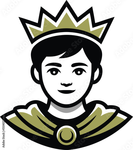 Prince, resplendent in a golden crown