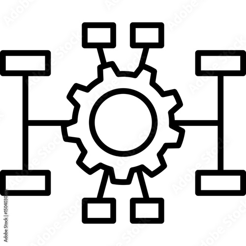 Workflow line icon