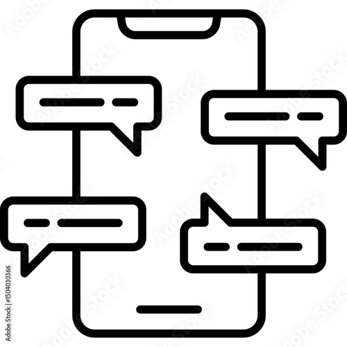 Talking line icon