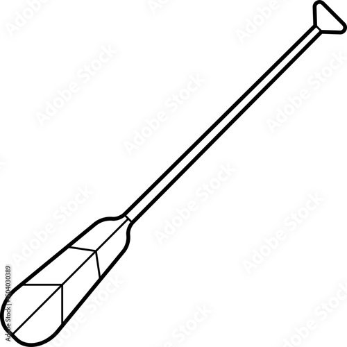 Canoe paddle outline vector
