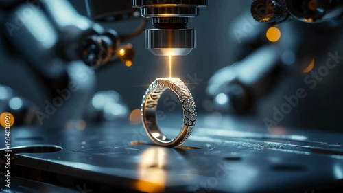 Laser engraving machine improves precision for intricate jewelry design in a workshop setting