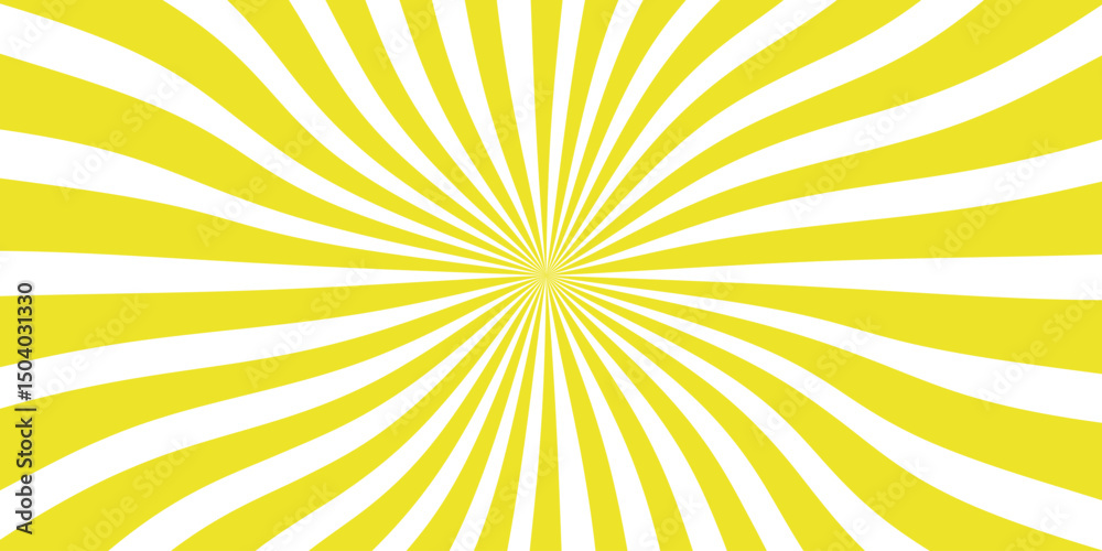 Fototapeta premium Abstract light yellow and white sunburst background pattern