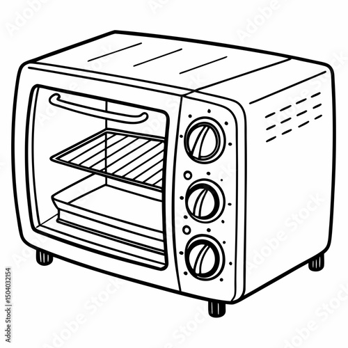 microwave oven vector illustration
