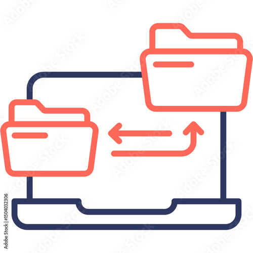 Transfer Data line color icon