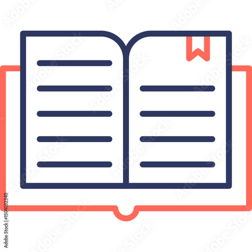 Books line color icon