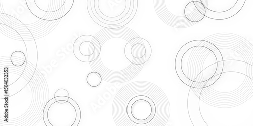 Abstract geometric texture of white paper circles in shining light with soft shadow. Gray abstract. Modern design background for report and project presentation template. Abstract Circular White Paper