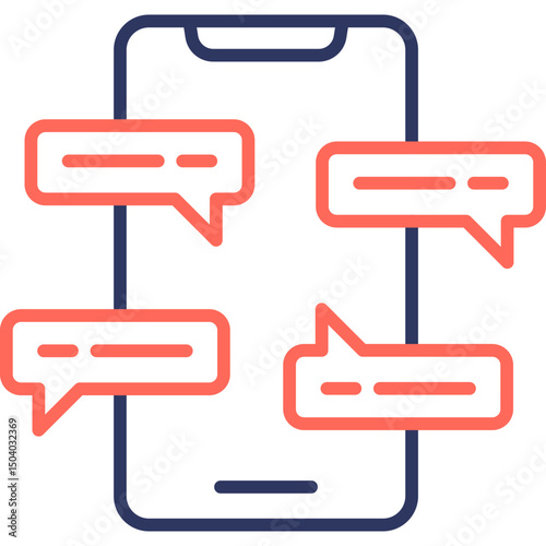 Talking line color icon