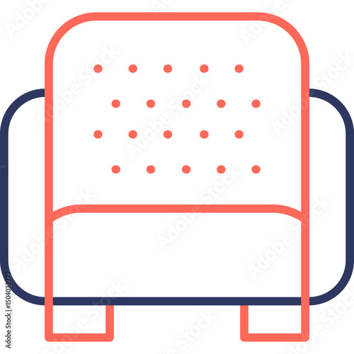 Sofa line color icon
