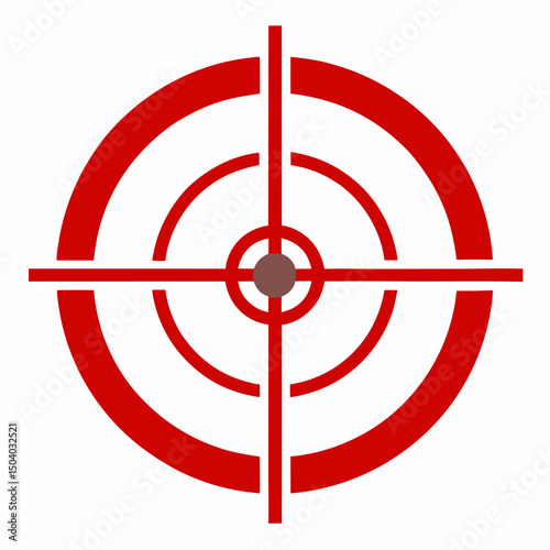 Crosshair-target   - on white background, Instant Digital Download.