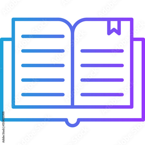 Books line gradient icon