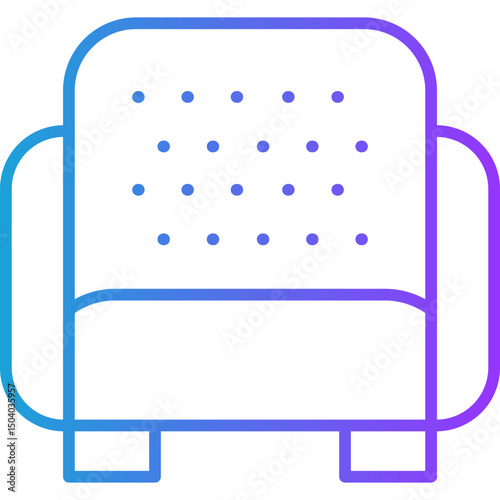 Sofa line gradient icon