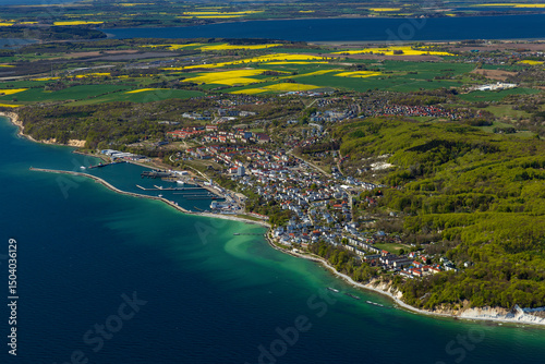 Sassnitz, Nationalpark Jasmund, Mecklenburg-Vorpommern, Deutschland, Luftbild aus Kleinflugzeug
