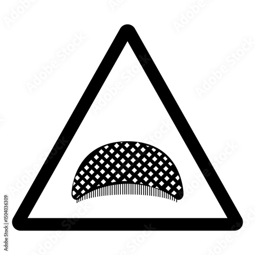 Wear Hair Net Symbol Sign, Vector Illustration, Isolate On White Background Label.EPS10