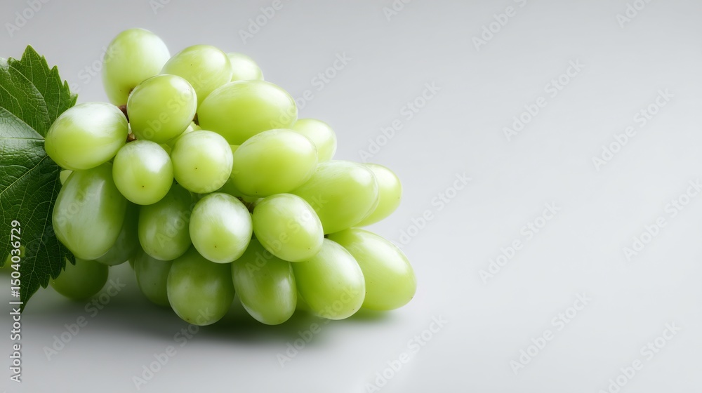 Close-up of a bunch of fresh green grapes. Close-up of a bunch of fresh green grapes.
