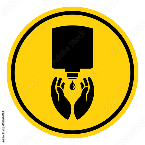 Use Hand Sanitiser Symbol Sign, Vector Illustration, Isolate On White Background Label. EPS10