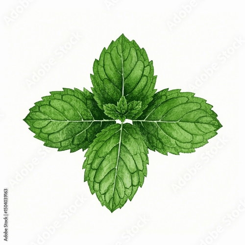 Minty Freshwater Hues peppermint isolated watercolor vector illustration svg