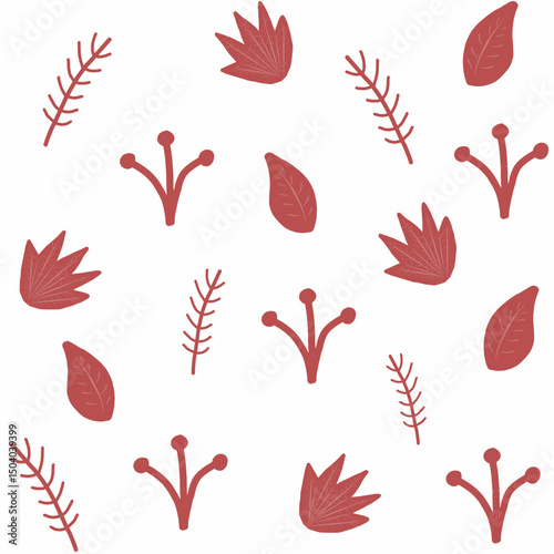 seamless pattern with autumn leaves