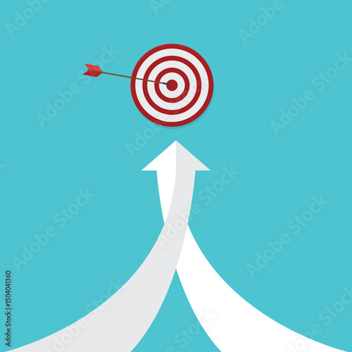 Teamwork goal achievement, motivation to success.
