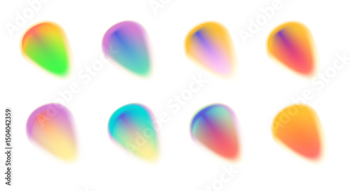 Gradient blur aura shape oval. Y2k aura mesh soft gradient. Blurry light vivid form. Mesh vector illustration