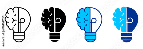 Consulting Icon Set Multiple Style Vector Illustration