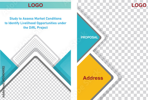 Brochure design, cover modern layout, annual report, poster, flyer in A4