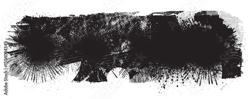 ink splashes for speckle effect .Set of Black Spray Blot of Ink. Place blobs, stains and splats in this pack over any object to create grunge effect .Spray paint drips .abstract vector.
