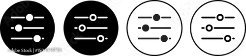 Settings sliders icon. Equalizer control icons. adjustments and settings. cog gear or filter symbol. Audio sliders sign. sound recording equipment
