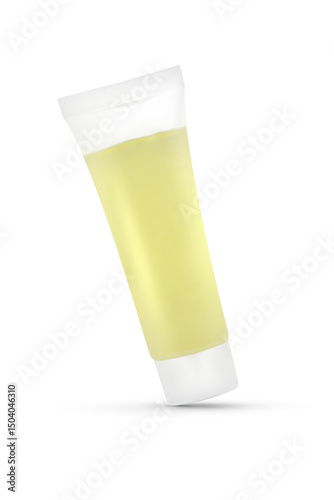 Blank cosmetic tube pack Of Cream Or Gel isolated on white background 