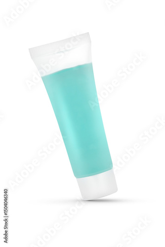 Blank cosmetic tube pack Of Cream Or Gel isolated on white background 