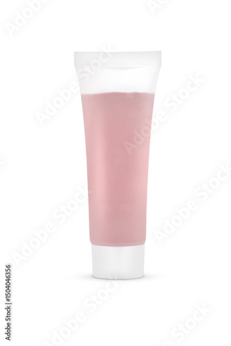 Blank cosmetic tube pack Of Cream Or Gel isolated on white background 