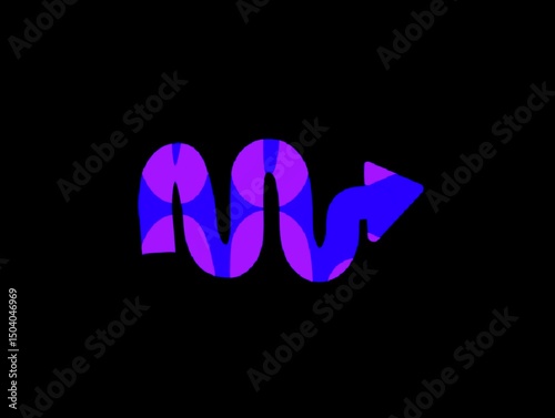 The black background in the image is an illustration of a curved arrow pointing to the right. It is used only as a sign to indicate the right direction. It is also a colorful illustration.