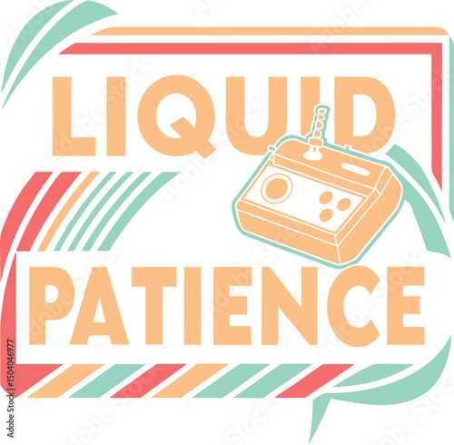 Liquid Patience Typography T-shirt Design print Ready Eps Cut file Download