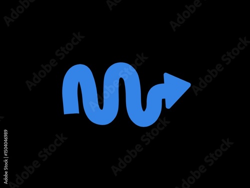 The black background in the image is an illustration of a curved arrow pointing to the right. It is used only as a sign to indicate the right direction. It is also a colorful illustration.