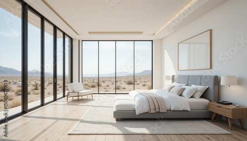 Desert View Master Bedroom  Modern Minimalist Interior Design
