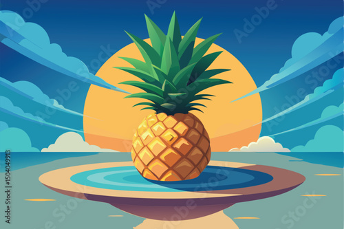 Pineapple Sunset. A Tropical Getaway