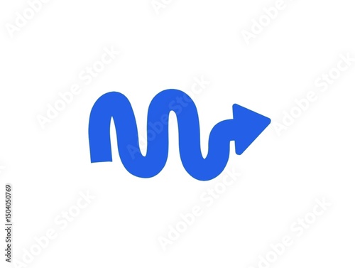 The white background in the image is an illustration of a curved arrow pointing to the right. It is used only as a sign to indicate the right direction. It is also a colorful illustration