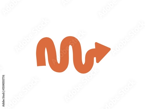 The white background in the image is an illustration of a curved arrow pointing to the right. It is used only as a sign to indicate the right direction. It is also a colorful illustration
