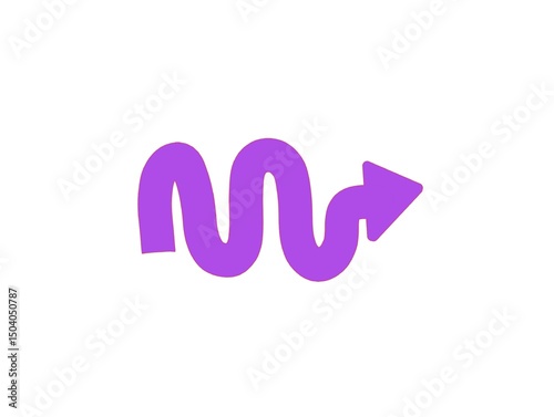 The white background in the image is an illustration of a curved arrow pointing to the right. It is used only as a sign to indicate the right direction. It is also a colorful illustration