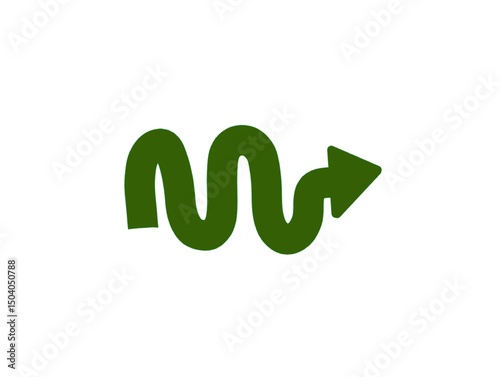 The white background in the image is an illustration of a curved arrow pointing to the right. It is used only as a sign to indicate the right direction. It is also a colorful illustration