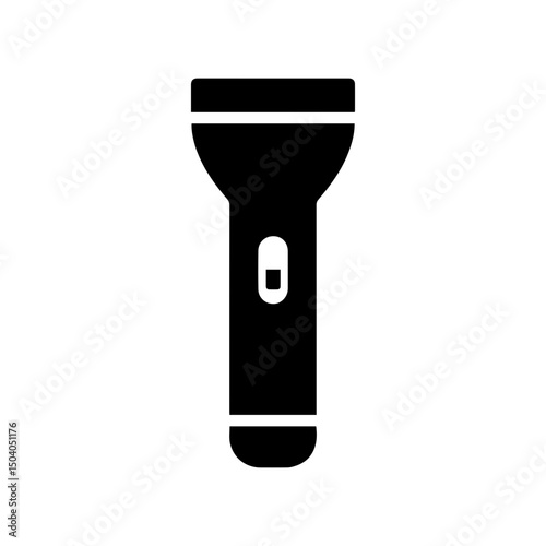 Flashlight icon with transparent background portable light source handheld torch symbol