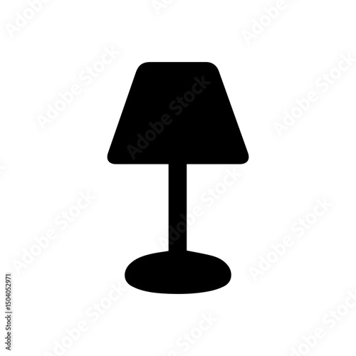 Table lamp icon with transparent background home lighting furniture symbol