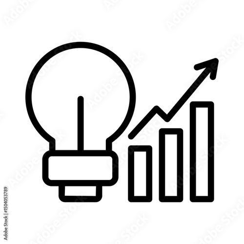 Business outline icon. Business icon isolated on white background. Transparent background, minimalist symbol. Vector images