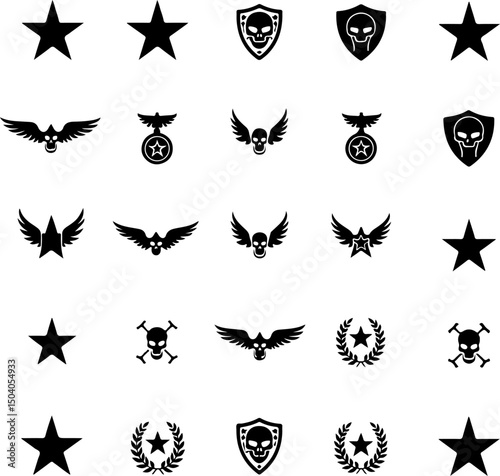 Title: Diverse Soldier Silhouettes vector