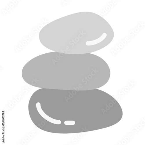 zen stones flat icon. Stones vector illustration.