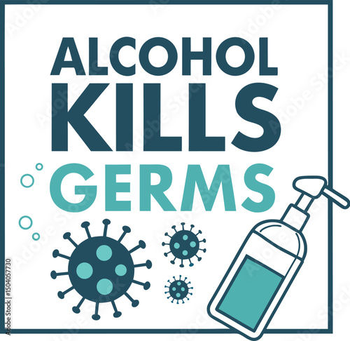 alcohol  Kills  Germ Typography T-shirt Design Print Ready Eps cut file Download   